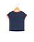 T-shirt manches courtes 100% coton fille Indigo 2 - vertbaudet enfant 