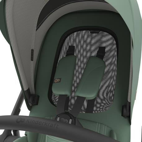 Poussette 3-en-1 PRIME 3 légère avec grandes roues 8/12, conduite à une main, memory buttons, siège été avec panneau mesh, pliage compact, habillage pluie, moustiquaire, siège-auto mink pro 2 inclus Beige+Brun+Noir+Vert 23 - vertbaudet enfant 