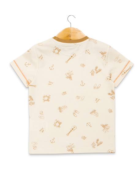 T-shirt manches courtes 100% coton garçon Imprime grege 2 - vertbaudet enfant 