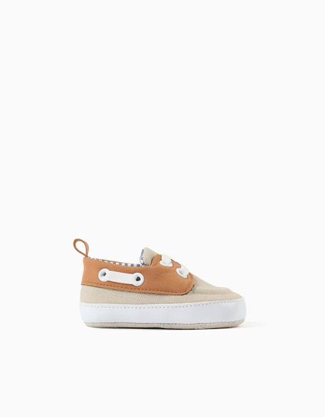 Chaussures bateau Beige+Bleu foncé 2 - vertbaudet enfant 