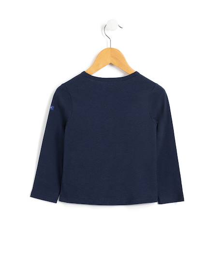 T-shirt manches longues 100% coton fille Indigo 2 - vertbaudet enfant 