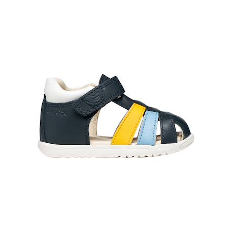 Sandales en cuir  à scratch Marine   jaune foncé+Marron   marine+Rose clair   pink 1 - vertbaudet enfant 