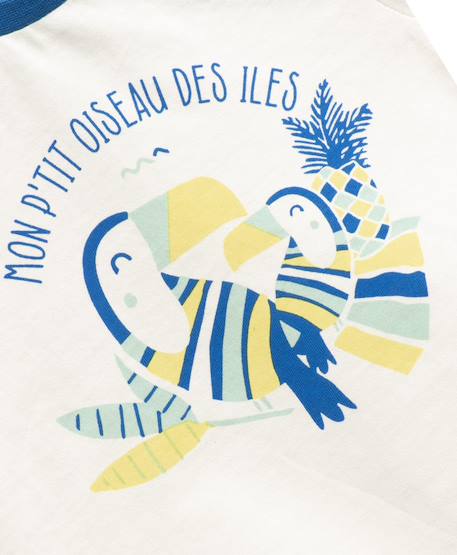 Ensemble short + haut 100% coton bébé garçon Gris chine clair 2 - vertbaudet enfant 