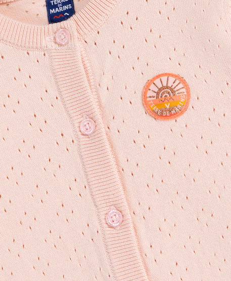 Gilet fille Rose pale 3 - vertbaudet enfant 