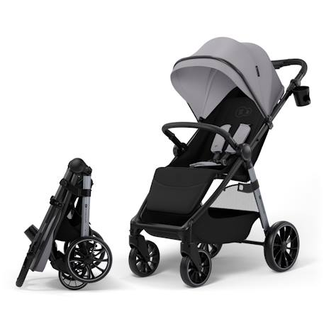 oussette Kinderkraft GRANDE 2 avec Grandes Roues Amorties, Dossier Inclinable, Pliage à Une Main CLICK&FOLD Rapide Beige+Gris+Noir+Rouge+Vert 7 - vertbaudet enfant 