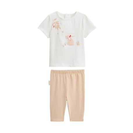 Ensemble enfant t-shirt et legging praline Sable 2 - vertbaudet enfant 