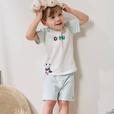 Pyjama short enfant 2 pièces bento Vert 6 - vertbaudet enfant 