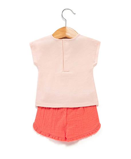 Ensemble short + haut 100% coton bébé fille Grege 2 - vertbaudet enfant 
