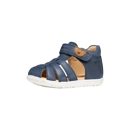 Sandales en cuir  à scratch Marine+Marine   jaune foncé 2 - vertbaudet enfant 
