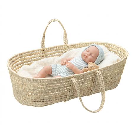 Jouet couffin poupée 60cm en fibres naturelles Beige 3 - vertbaudet enfant 