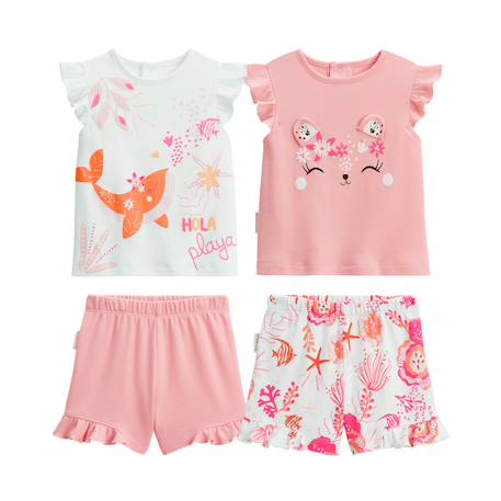 Lot de 2 pyjamas short enfant 2 pièces bahamas Rose 2 - vertbaudet enfant 