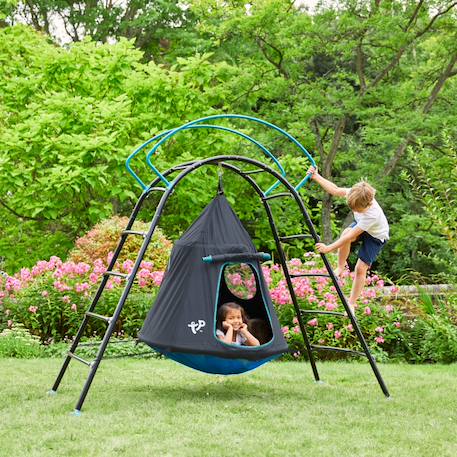 Balançoire tente avec structure ovni métal h201cm Bleu - noir 1 - vertbaudet enfant 