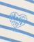 Mariniere manches courtes 100% coton fille Fond grege raye bleu 2 - vertbaudet enfant 