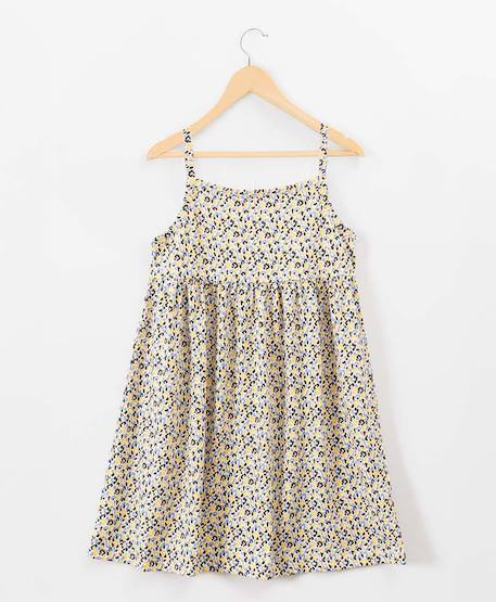Ensemble robe + haut 100% coton fille Imprime bleu fond grege 2 - vertbaudet enfant 