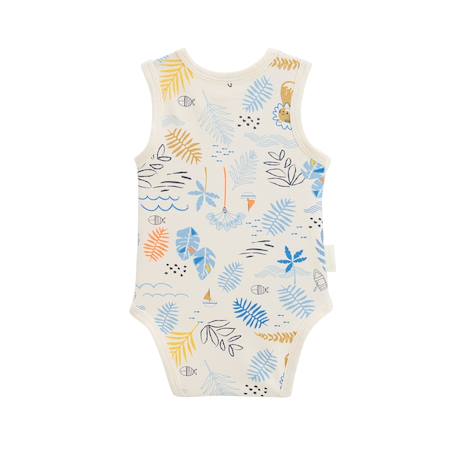 Lot de 2 bodies bébé sans manches biscarosse Bleu 4 - vertbaudet enfant 
