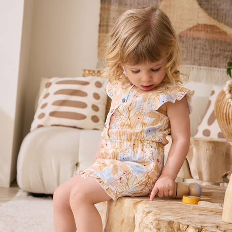 Combishort bébé en gaze de coton praline Orange 6 - vertbaudet enfant 