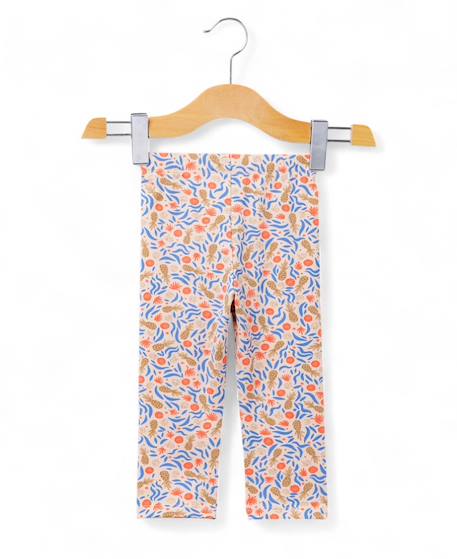 Legging court fille Imprime fond rose 3 - vertbaudet enfant 