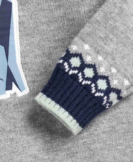 Pull garçon Gris chine 3 - vertbaudet enfant 