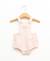 Ensemble salopette + haut 100% coton bébé fille Fond naturel raye rose 4 - vertbaudet enfant 