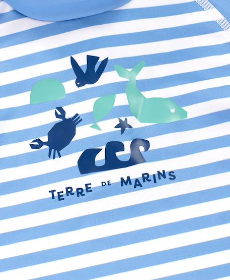 Maillot de bain bébé garçon Fond blanc raye bleu 2 - vertbaudet enfant 