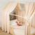 Ciel de lit cabane en gaze de coton solo 360 cm Beige+Blanc+Bleu+Camel+Écru+Gris+Imprimé coeurs+Marron+Pêche+Rose+Terracotta+Vert de gris 36 - vertbaudet enfant 