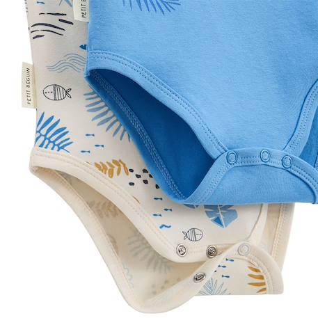 Lot de 2 bodies bébé sans manches biscarosse Bleu 3 - vertbaudet enfant 