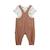 Ensemble salopette bébé en gaze de coton et t-shirt yao Marron 3 - vertbaudet enfant 