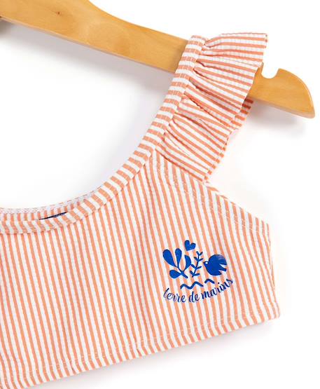 Maillot de bain fille Fond blanc raye rose 4 - vertbaudet enfant 
