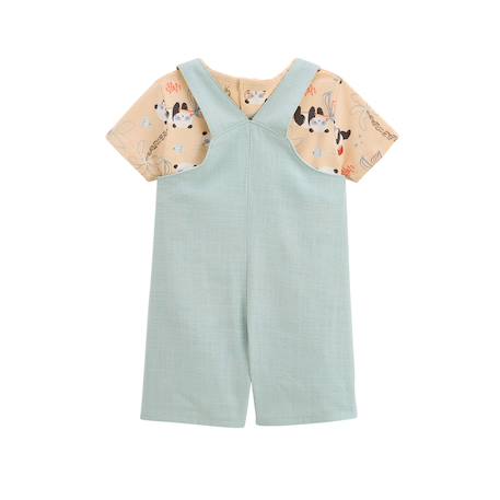 Ensemble salopette bébé et t-shirt bento Vert 3 - vertbaudet enfant 