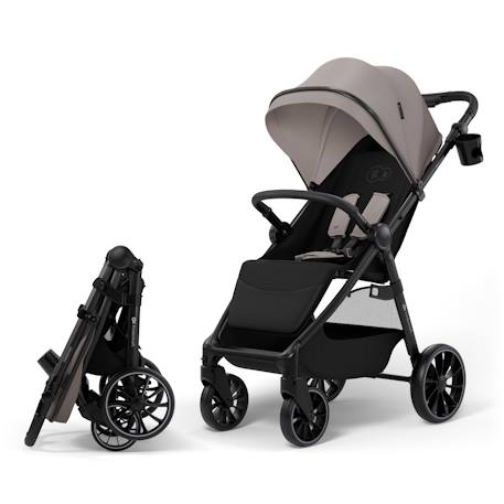 oussette Kinderkraft GRANDE 2 avec Grandes Roues Amorties, Dossier Inclinable, Pliage à Une Main CLICK&FOLD Rapide Beige+Gris+Noir+Rouge+Vert 1 - vertbaudet enfant 