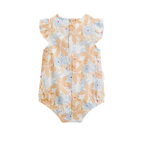 Lot de 2 barboteuses bloomer bébé en gaze de coton praline Ecru 4 - vertbaudet enfant 