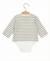 Body manches longues bébé Fond naturel raye kaki 4 - vertbaudet enfant 