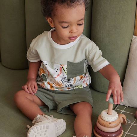 Ensemble enfant t-shirt et short dumbea Kaki 5 - vertbaudet enfant 