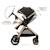 Poussette multifonction 2 en 1 ESME avec grandes roues, suspension, pliage compact, transformation nacelle en poussette, harnais 5 points, adaptateurs travel system, canopy large, panier, jusqu’à 25 kg . Gris+Noir 11 - vertbaudet enfant 