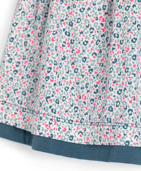 Jupe courte 100% coton fille Bleu 4 - vertbaudet enfant 