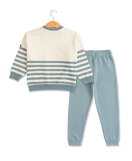 Ensemble pantalon + haut garçon Vert lichen 2 - vertbaudet enfant 