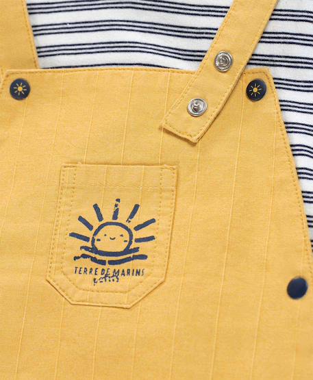 Ensemble salopette + haut 100% coton bébé garçon Jaune 4 - vertbaudet enfant 