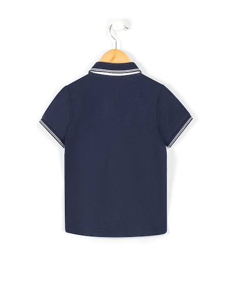 Polo manches courtes 100% coton garçon Bleu indigo 2 - vertbaudet enfant 