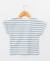Mariniere manches courtes 100% coton fille Fond grege raye bleu 3 - vertbaudet enfant 