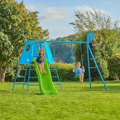 Jouet-Aire de jeux évolutive panier de basket explorer tour métal h246cm