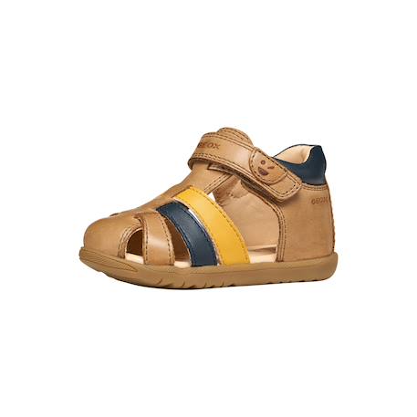 Sandales en cuir  à scratch Marine   jaune foncé+Marron   marine+Rose clair   pink 8 - vertbaudet enfant 