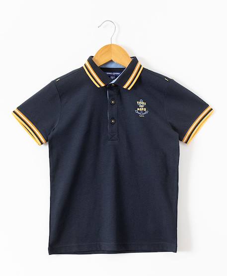 Polo manches courtes 100% coton garçon Indigo 3 - vertbaudet enfant 