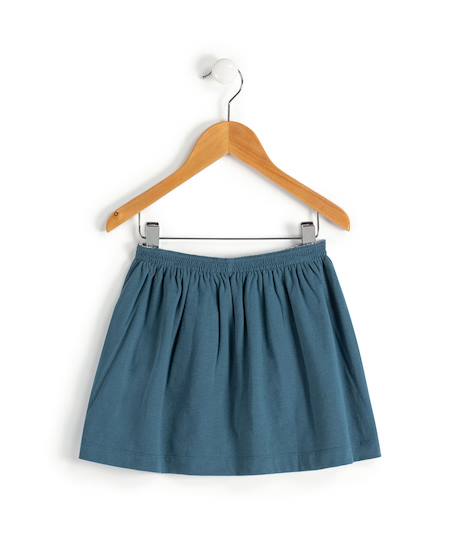 Jupe courte 100% coton fille Bleu 2 - vertbaudet enfant 