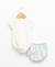 Ensemble bloomer + haut 100% coton bébé garçon Fond blanc casse raye bleu 3 - vertbaudet enfant 