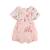 Ensemble salopette bébé en gaze de coton et t-shirt petit safari Rose 2 - vertbaudet enfant 