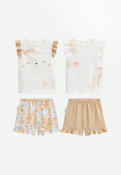 Lot de 2 pyjamas short enfant 2 pièces praline  - vertbaudet enfant