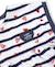 Ensemble robe + bas 100% coton bébé fille Fond blanc raye indigo 3 - vertbaudet enfant 