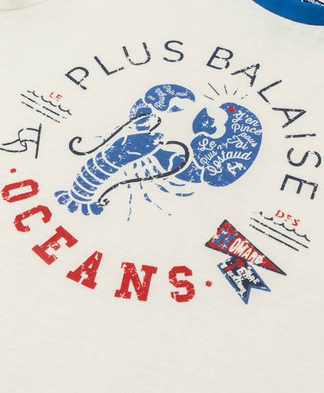 T-shirt manches courtes 100% coton garçon Blanc casse 3 - vertbaudet enfant 