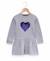 Robe manches longues réversible fille Gris chine 4 - vertbaudet enfant 