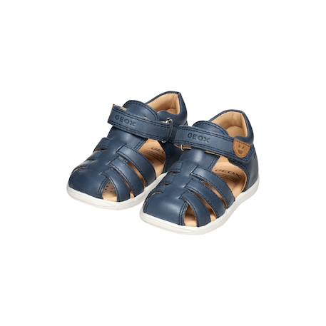 Sandales en cuir  à scratch Marine+Marine   jaune foncé 3 - vertbaudet enfant 